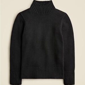 J. Crew Black Cotton Turtleneck Sweater